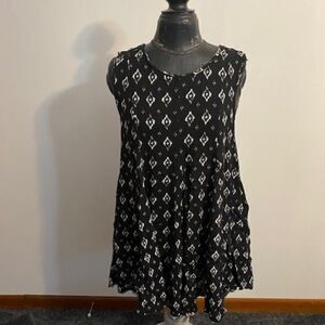PPLA Clothing Black, White sleeveless dress, size Large